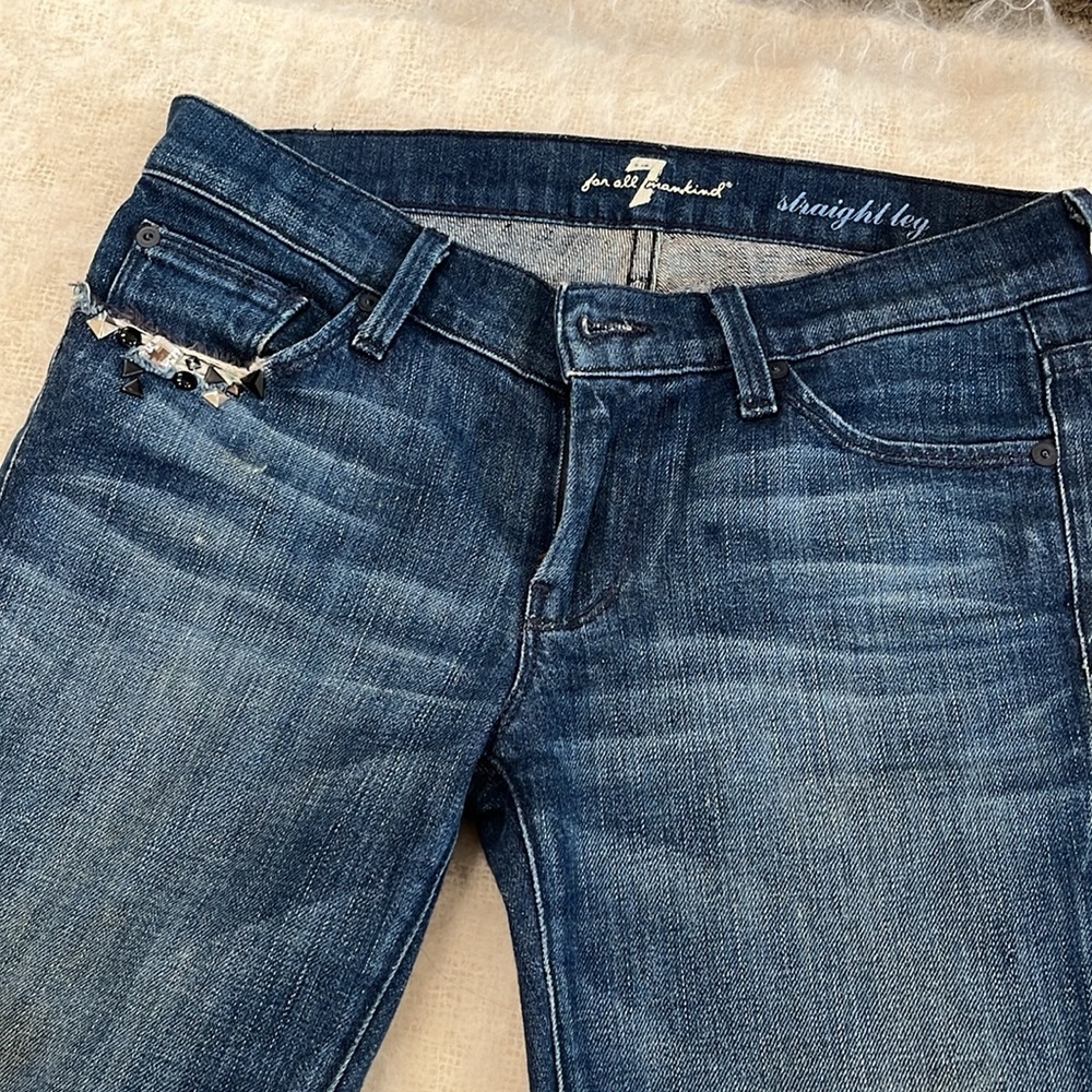7 for all mankind straight leg jeans size 25